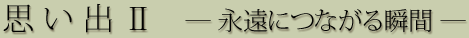 思い出Ⅱ ―永遠につながる瞬間―