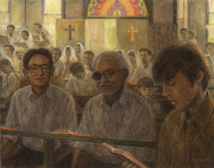 徳島教会旧聖堂にて