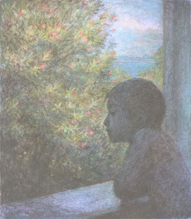 海の見える窓辺