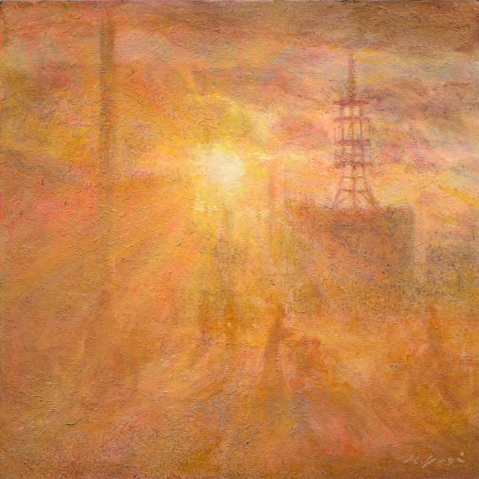 夕方の横断歩道