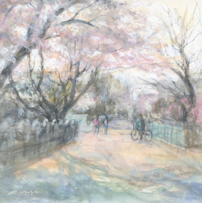 佐古小学校正門あたり