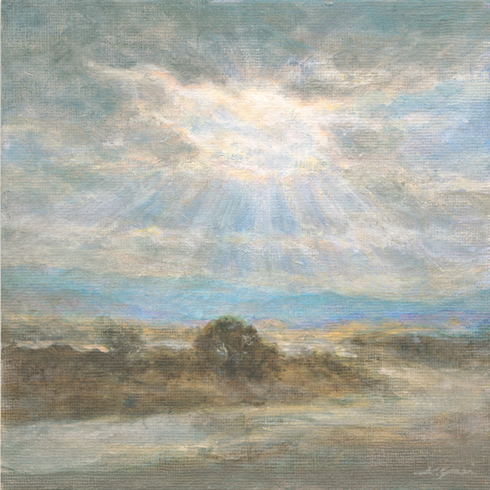 鮎喰川　天使の梯子